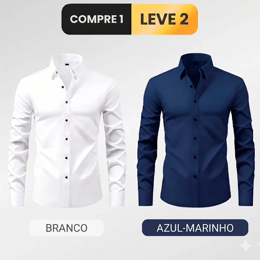 Camisa Social TechFlex™ (COMPRE 1 E RECEBA 2)