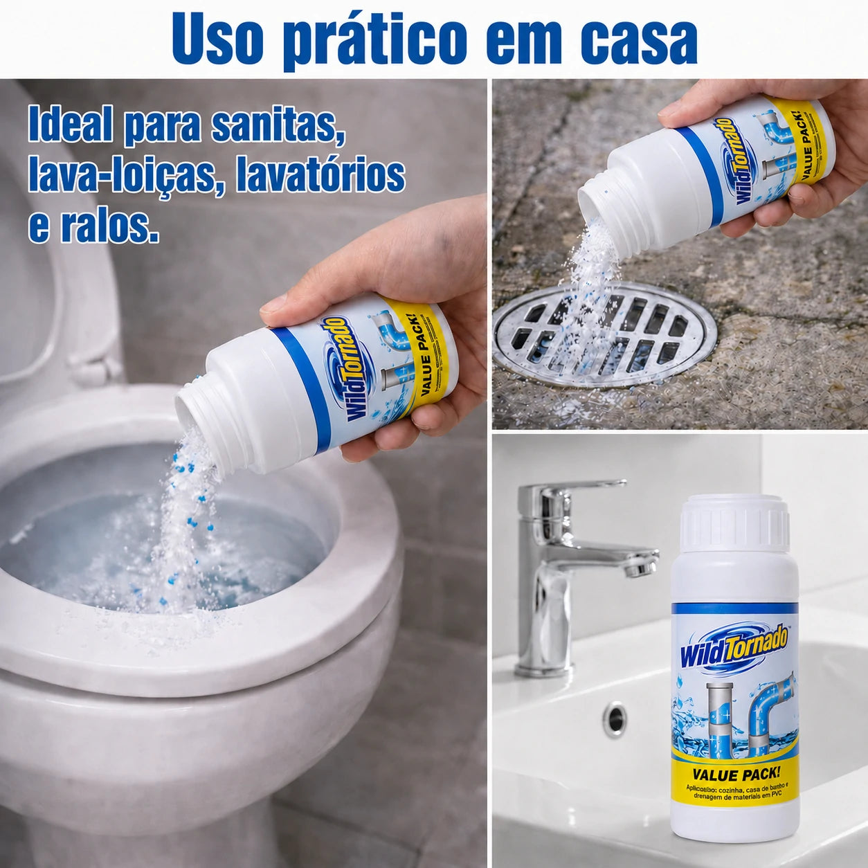 WildTornado - Pó Limpa-Canalizações 🧽 | 🚨 2x1 Só Hoje 🚨