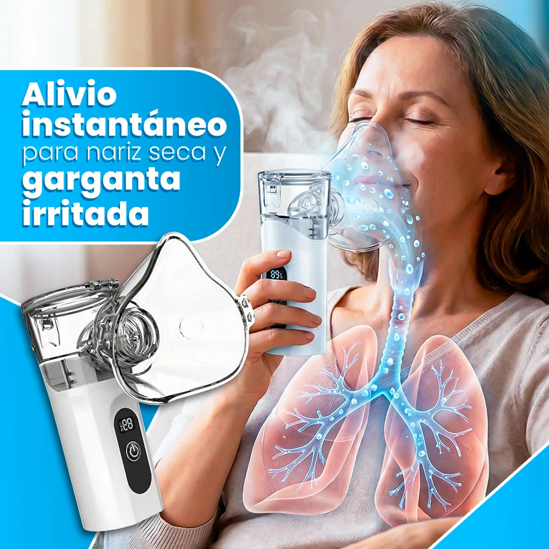 Nebulizador Portátil AirZen 30 ml Ultrassónico Silencioso para Alívio Respiratório Imediato
