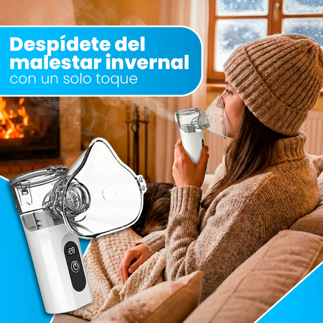 Nebulizador Portátil AirZen 30 ml Ultrassónico Silencioso para Alívio Respiratório Imediato
