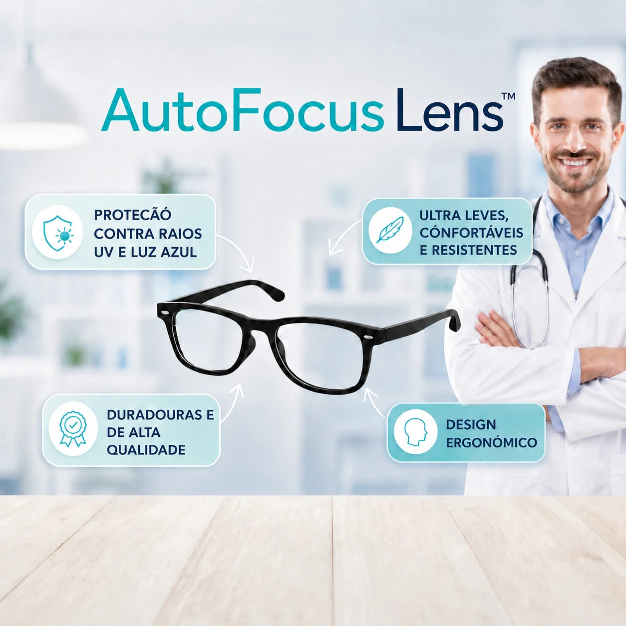 Lentes Multifocais Inteligentes AutoFocus Lens | COMPRA 1 E LEVA 2 + Limpa óculos grátis