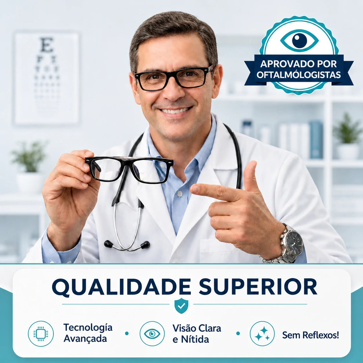 Lentes Multifocais Inteligentes AutoFocus Lens | COMPRA 1 E LEVA 2 + Limpa óculos grátis