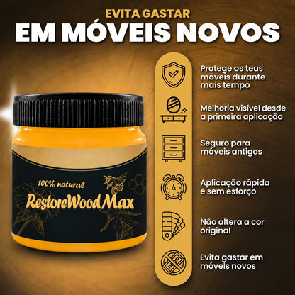 Cera Renovadora para Madeira - RestoreWood Max  - Compre 1 e Leve 2