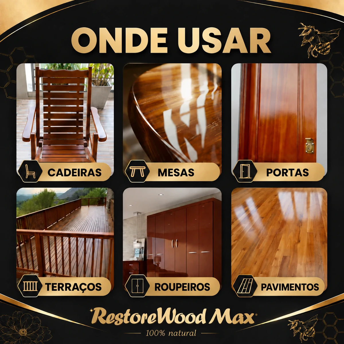 Cera Renovadora para Madeira - RestoreWood Max  - Compre 1 e Leve 2