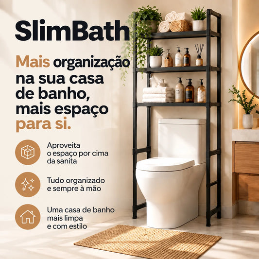SlimBath - Estante de Casa de Banho com 3 Níveis