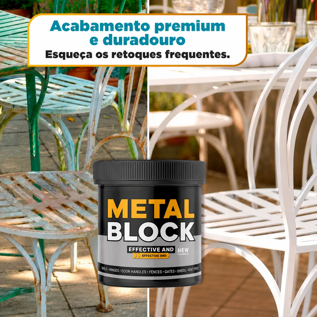 MetalBlock - Pintura Antioxidante Profissional | Compre 1 e receba 2 unidades