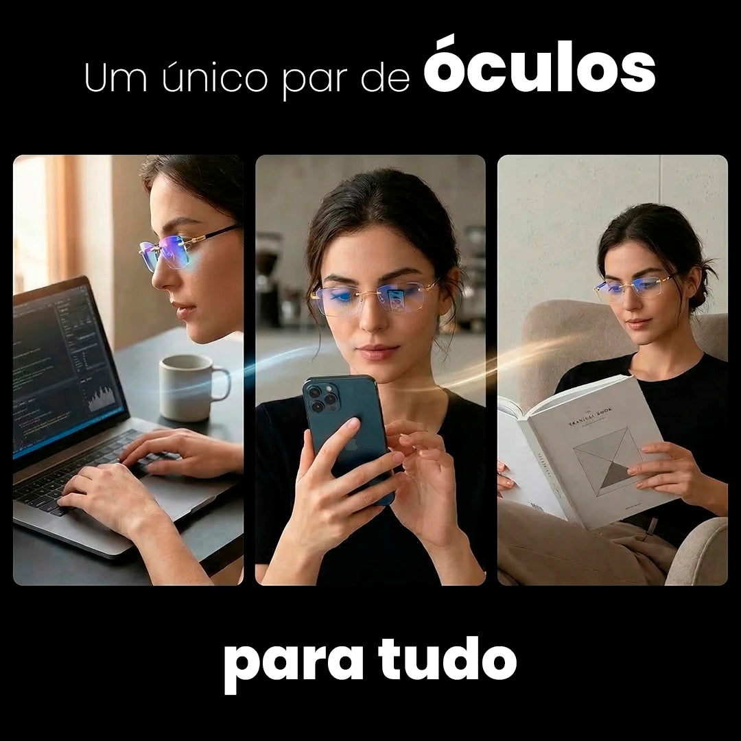 Compra 1 e Leva 2 - Óculos VisionElite 3 em 1 Conforto Visual