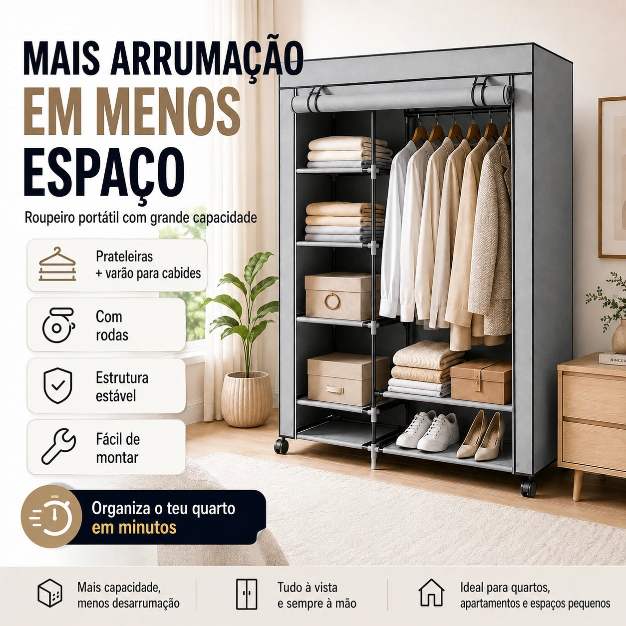 SmartCloset - Mais espaço para a tua roupa, montado em minutos